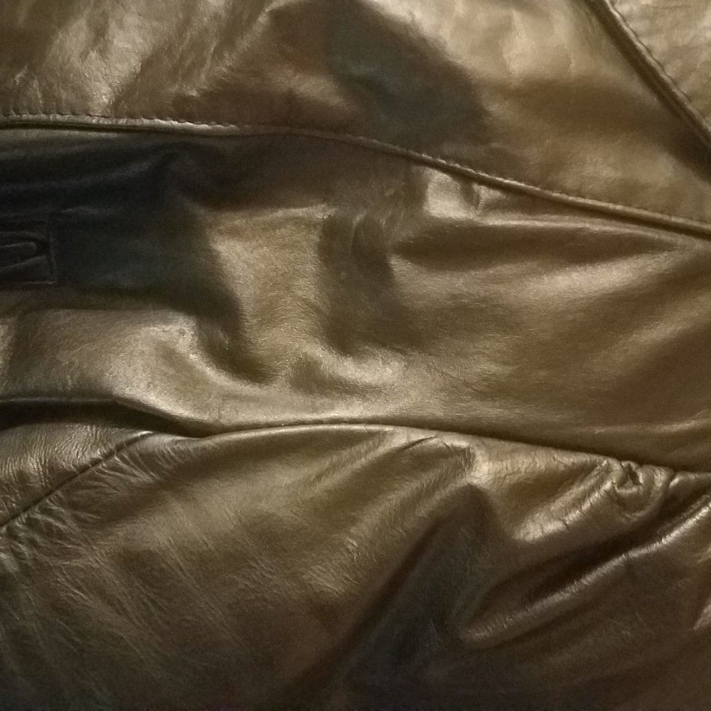 Vintage Jonathan Christopher Black Leather Puff Sleeve Jacket Sz Small - Picture 7 of 16